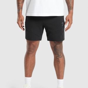Gymshark Interlock Tech 6" Shorts Size Medium Black New With Tags